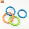 Custom colored plastic snap rings plastic circle open rings plastic book ring