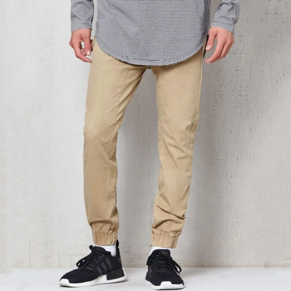 skinny khaki jogger pants