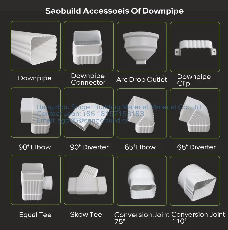 Plastic Building Materials 5.2inch Size Pvc Water Drain Pipe And