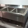 Wholesale Kitchen sink with wash drain board / Industrial Stainless Steel double sink