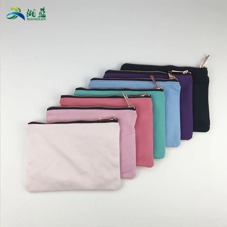 High Quality Durable 16oz Canvas Cosmetic Makeup Pouch Bags Wholesale
