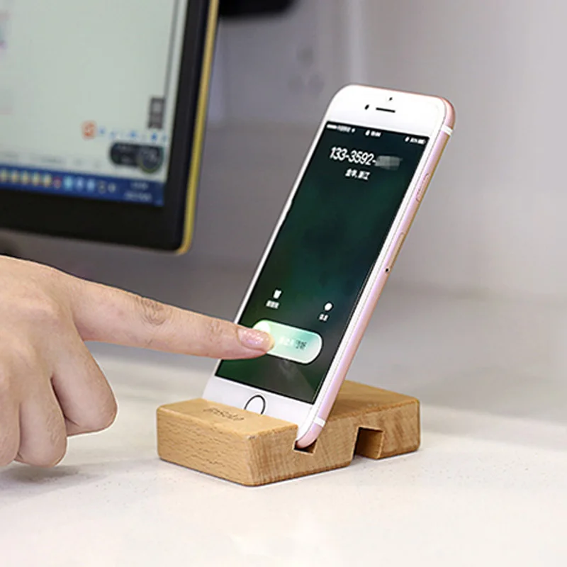 

Free Sample Wooden Mobile Phone Stand Holder For Desk