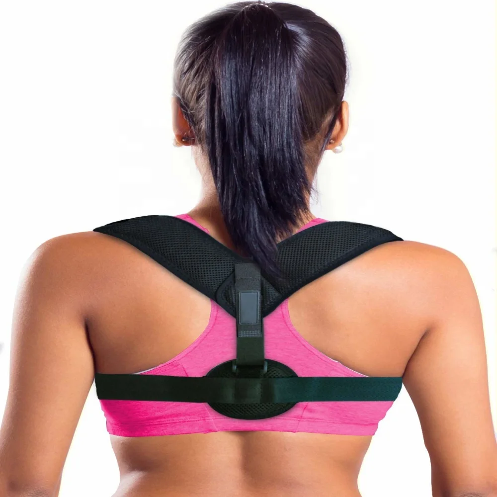 

Free size fitness grey back support posture back straightener corrector, Black back posture corrector