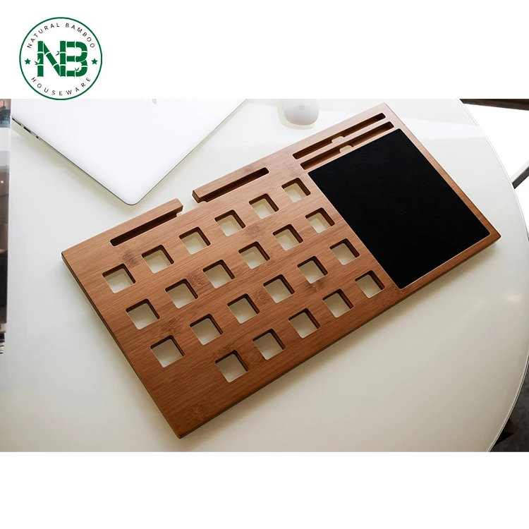 Eco Friendly Bamboo Lap Desk Laptop Lap Tray With Mouse Pad Mat
