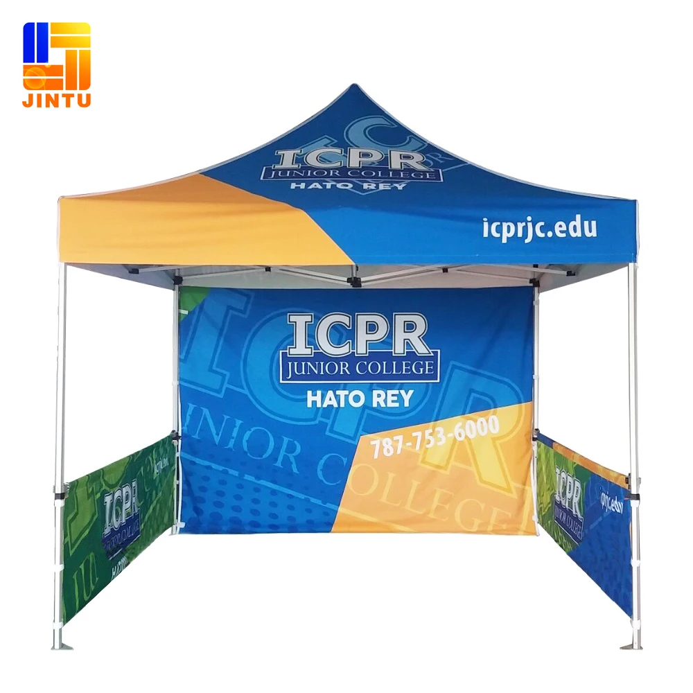 Customized Tent With Printed Banner Aluminum Folding Pop Up Tent