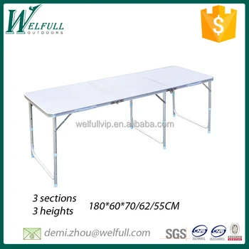 3 Sections Foldable Suitcase Picnic Dining Table With Heights 3 Sections Foldable Suitcase Picnic Dining Table With Heights Adjule