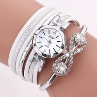 

Duoya Brand Luxury Leather Strap Watch Stylish Girls Watch With 8 Wristwatch Women Diamond Gift