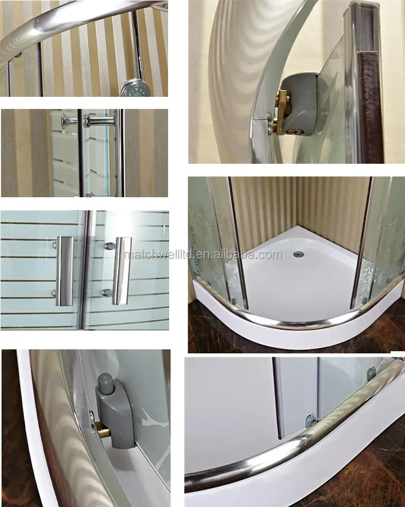 High Tray Cheap Shower Enclosure And Shower Room With Sliding Door