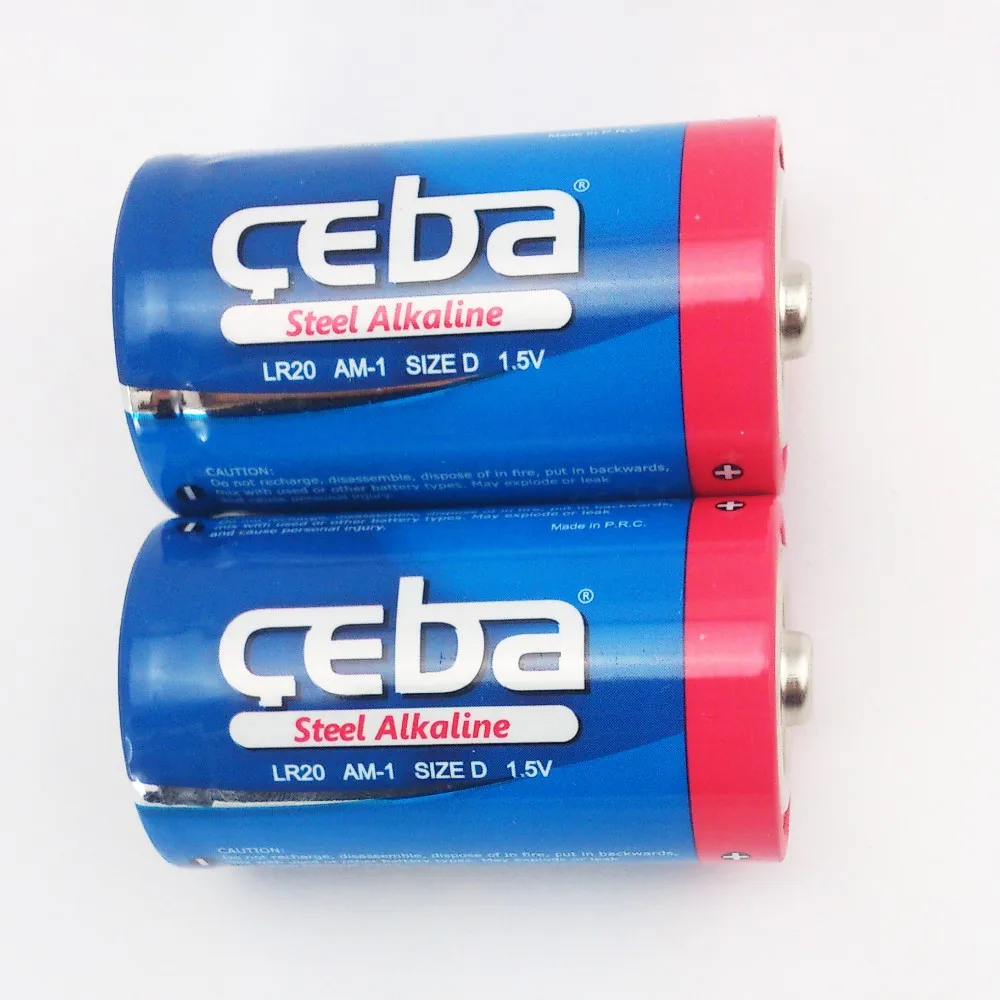 High Density Cheap 1000mah Lr20 1.5v Alkaline D Size Cell Batteries