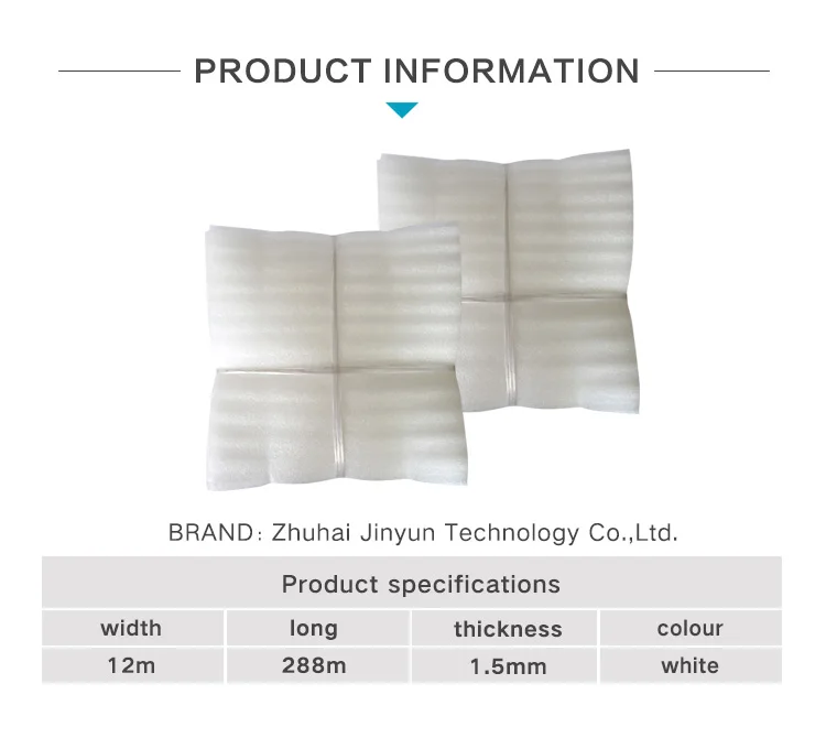 Wholesale Normal White Soft Foam Packing Sheet Recyclable Epe Edge