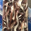Frozen black squid wing cut strip 4kg packing