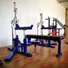 Heavy duty home gym bodybuilding used adjustable 4 station barbells squat rack with benches