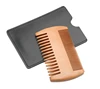 mahogany fine wide double tooth moustache hair beard comb for beard grooming kit