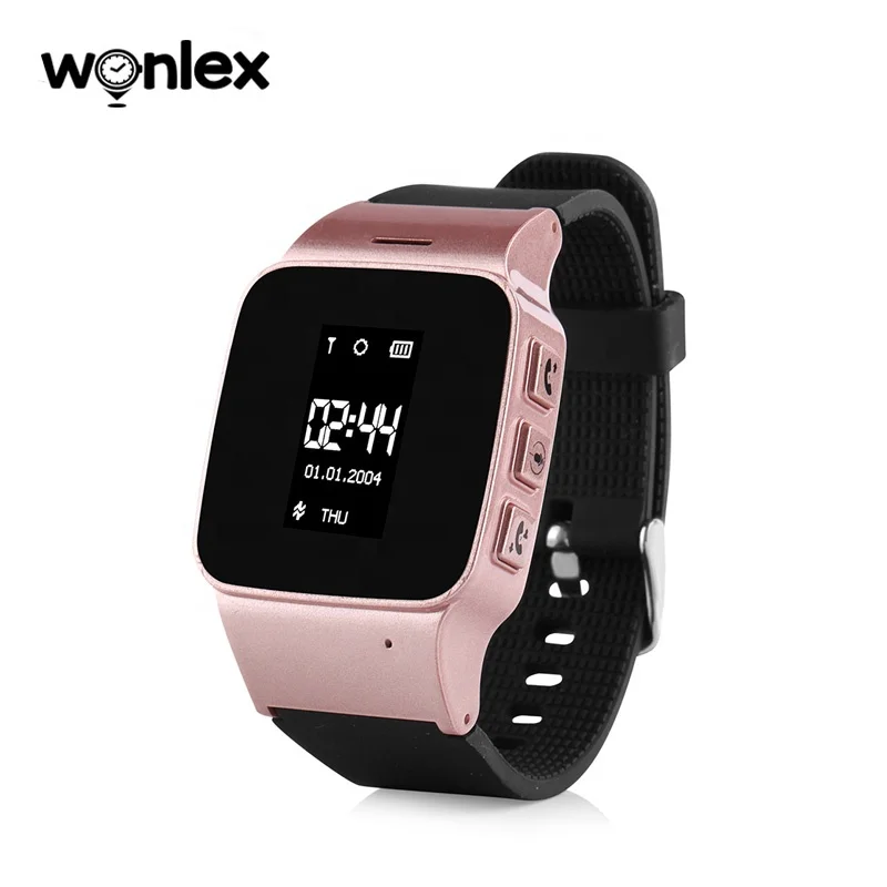 

Smart watch for elderly with GPS SOS function Wonlex old man watch EW100, Golden