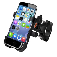 

Waterproof universal aluminum alloy 360 rotating and shockproof mobile phone holder with USB charger