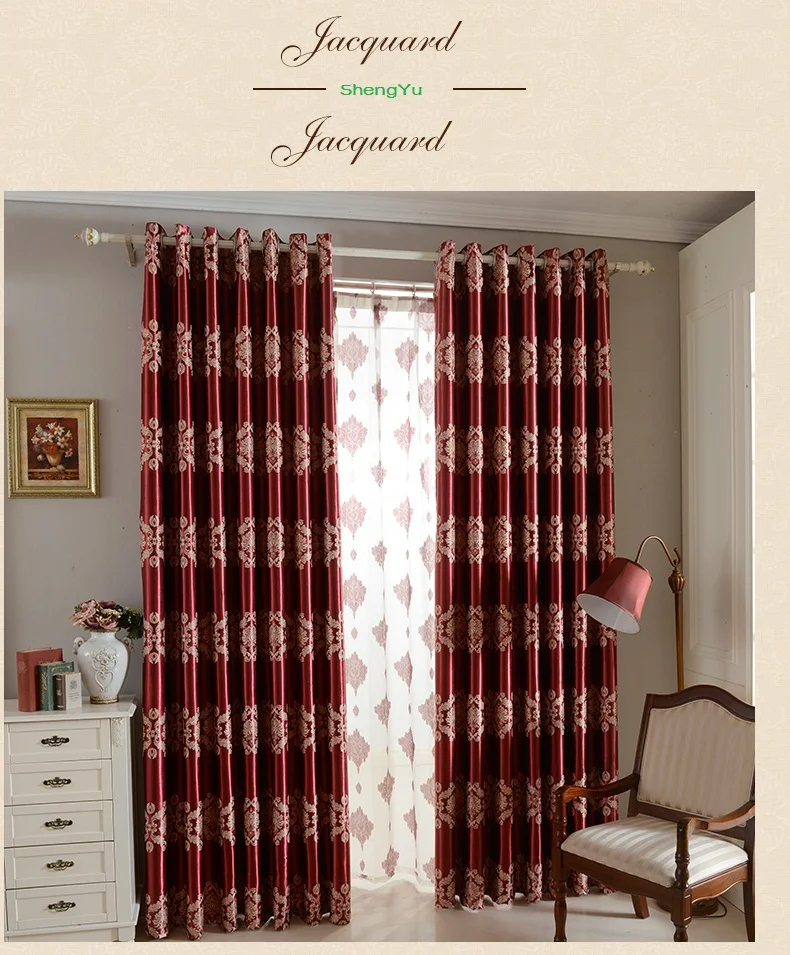 Jacquard Blackout Curtain Fabric,Window Jacquard Knitting Fabric,Jacquard Tapestry Fabric Buy