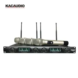 Professional 4 Channel Wireless Karaoke Microphone System