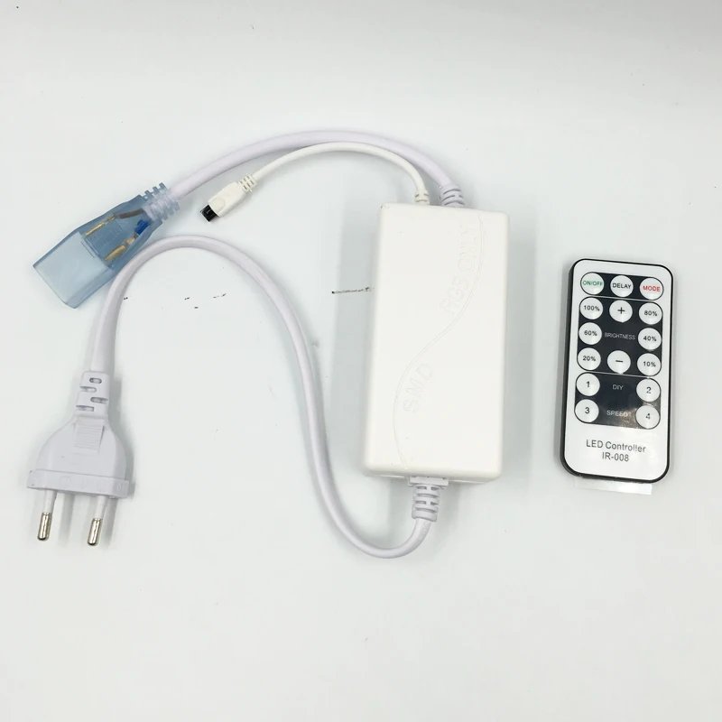 High Voltage IR Remote Control LED Dimmer Switch 110v 220v LED Light Dimmer for LED Strip