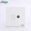PC Material 2 Way Gang Cat6 Data Cat6 Data Computer and TV wall socket