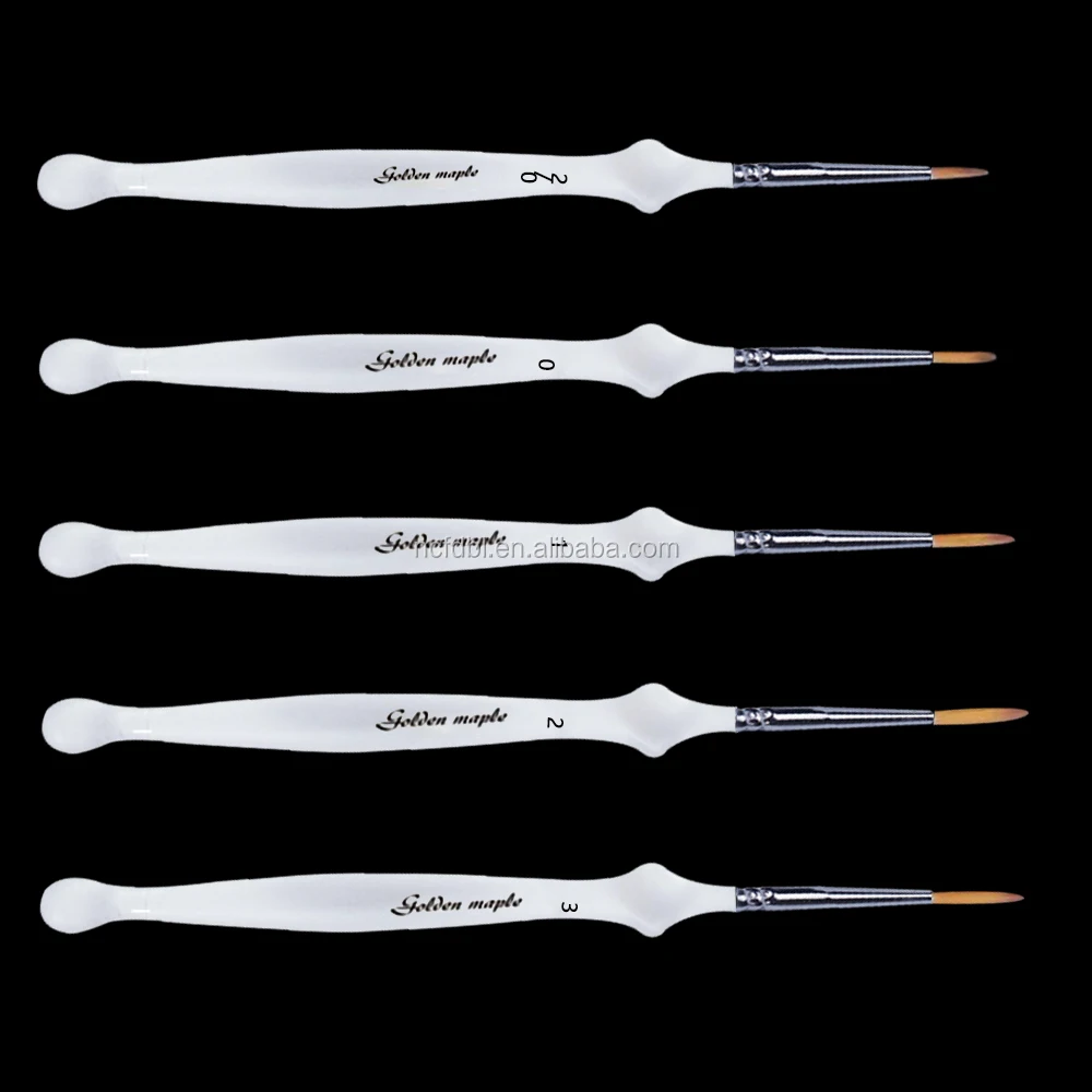 Private Label Quality Fine Detail Paint Brush Set 5 Pieces Miniature