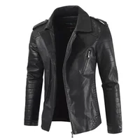 

wholesale latest design mans Winter jacke zipper pu thickening Keep warm original motorcycle lea pakistan leather jacket