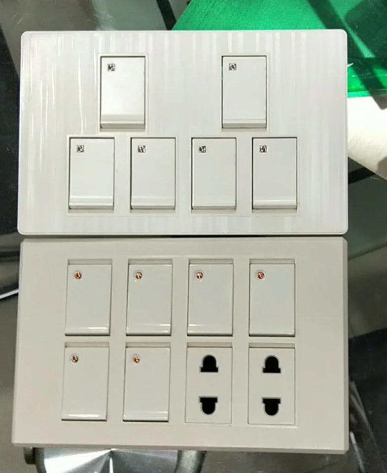 Pakistan/bangladesh Style 2pin+mf Socket With Switch Light Plug Sockets