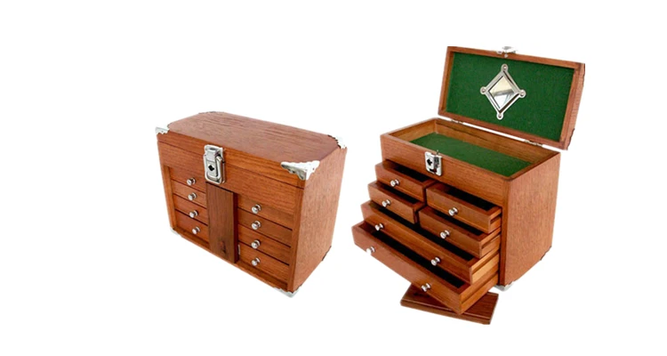 American Red Oak 6 Drawer Mini Wood Treasure Chest Buy Tool