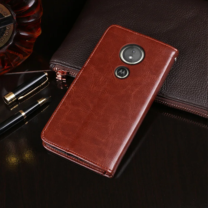 

Classic leather phone case for Motorola Moto E5 Plus Factory OEM High Quality Luxury Flip Wallet PU Leather Mobile cover