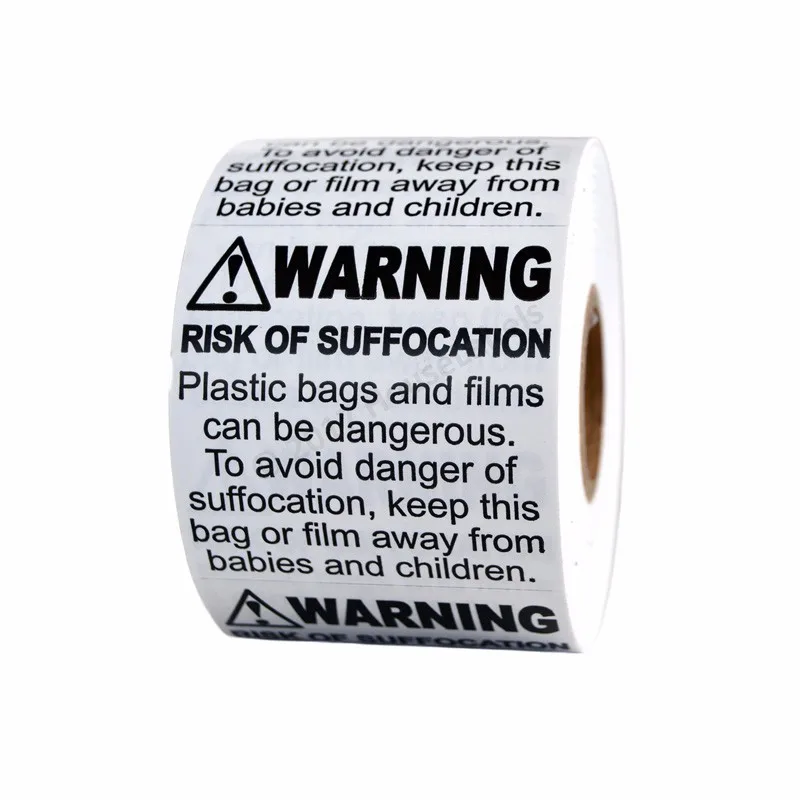 Custom High Quality Suffocation Warning Label Sticker - Buy Suffocation ...