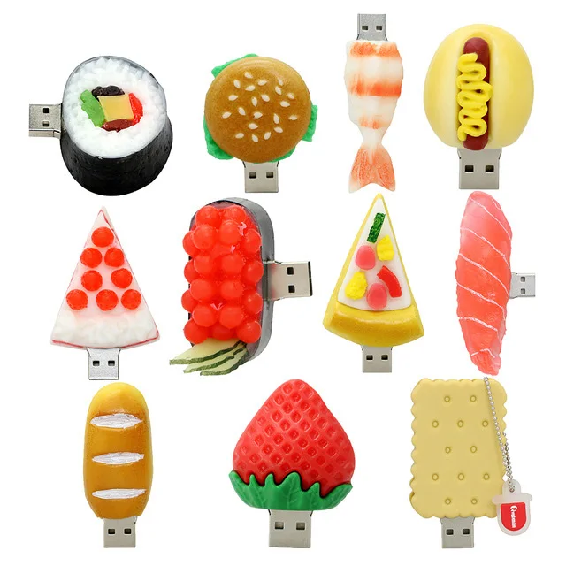 

Cheap PVC 16Gb 32Gb Usb Flash Drive Food Shape Usb Sticks Hamburger/Breal/Sushi/Biscuits/Pizza