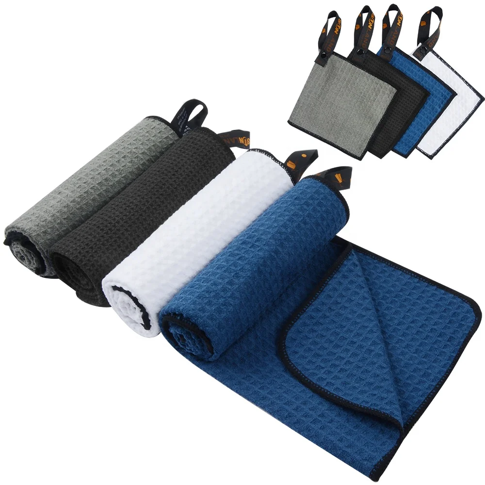 

High Quality Light Weight Microfiber Golf Towel Logo, White;black;gre;navy blue