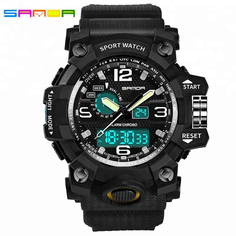 

Sanda 742-1 Men's Military Sport Watch Men Top Brand Luxury Famous Electronic LED Digital Wrist Watch Male Relogio Masculino, 7 colors