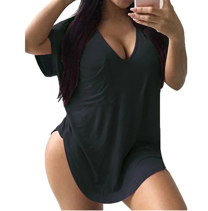 

Amazon Womens Casual Scoop Collar Plus Size T Shirts Summer Tops Tee