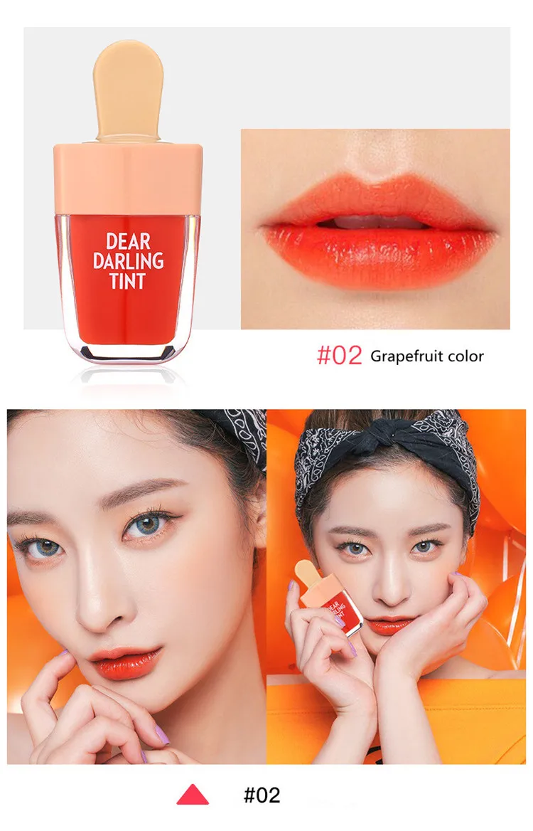 Lolis Ice Cream Fruit Lip Glaze Matte Moisturizing Non-sticky Lip Gloss ...