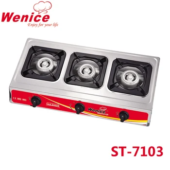 Wenice St 7103 Stainless Steel 3 Burner Kerosene Cooking Gas Stove