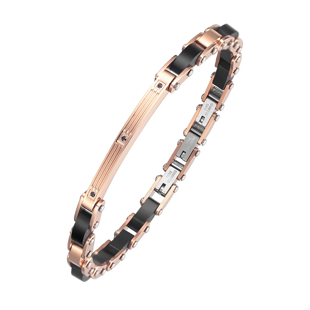 

Jewelry Manufacturer China Wholesale New Designs Fashion Stainless Steel Bracelet Rose Gold Jewelry