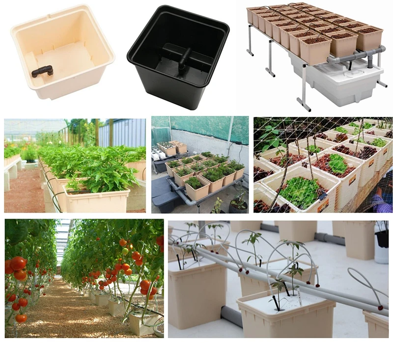 30X25X23cm plastic hydroponic bucket grow trough dutch buckets
