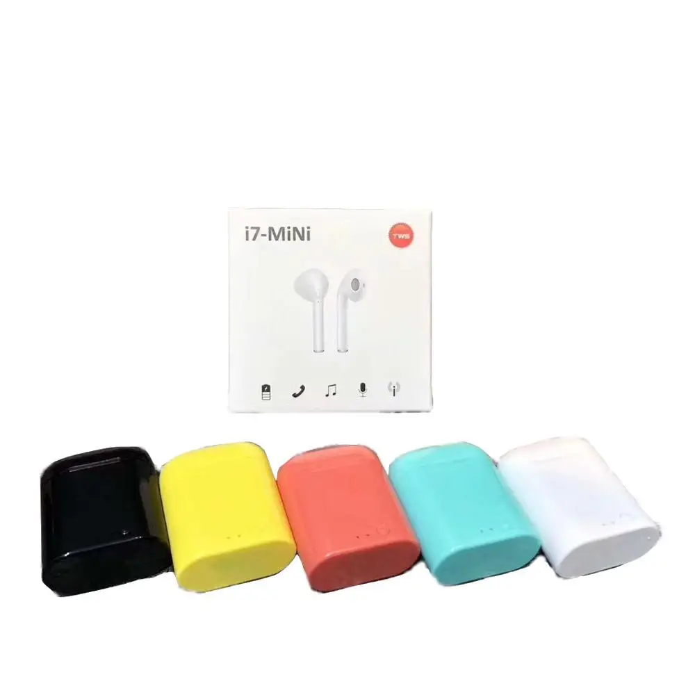 

i7s Mini TWS Bluetooth Earbuds 5.0 Earphone Cheap Bulk Wireless Headphone, White;black;green;red;yellow