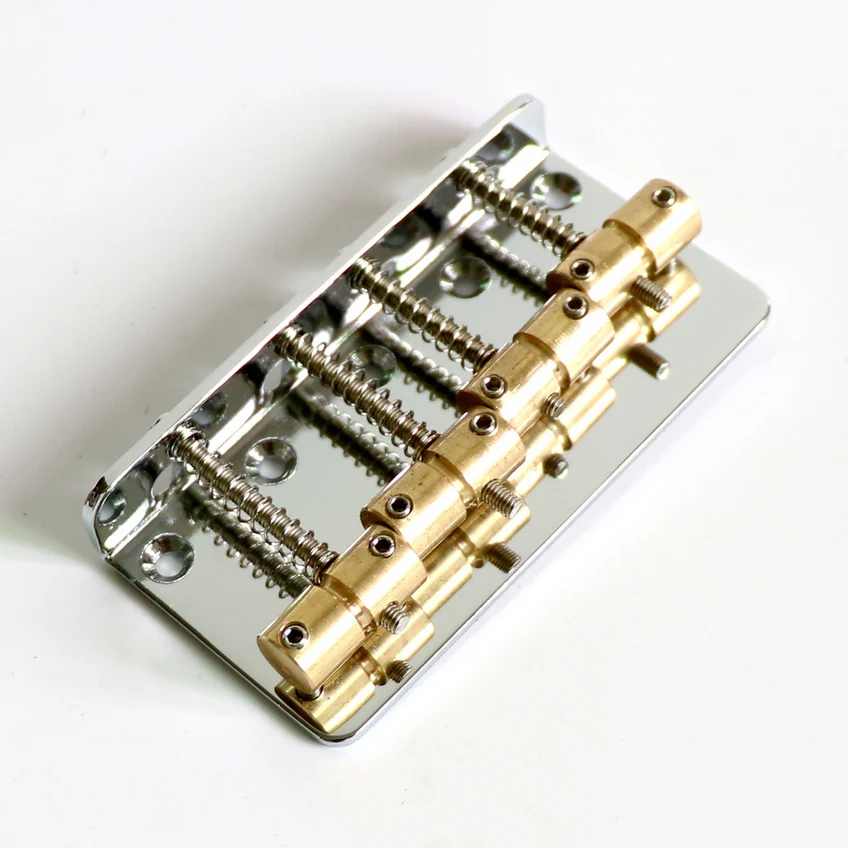 Wholesale Vintage Brass Saddle Bass Bridge For 4 String Bass Guitar Diy