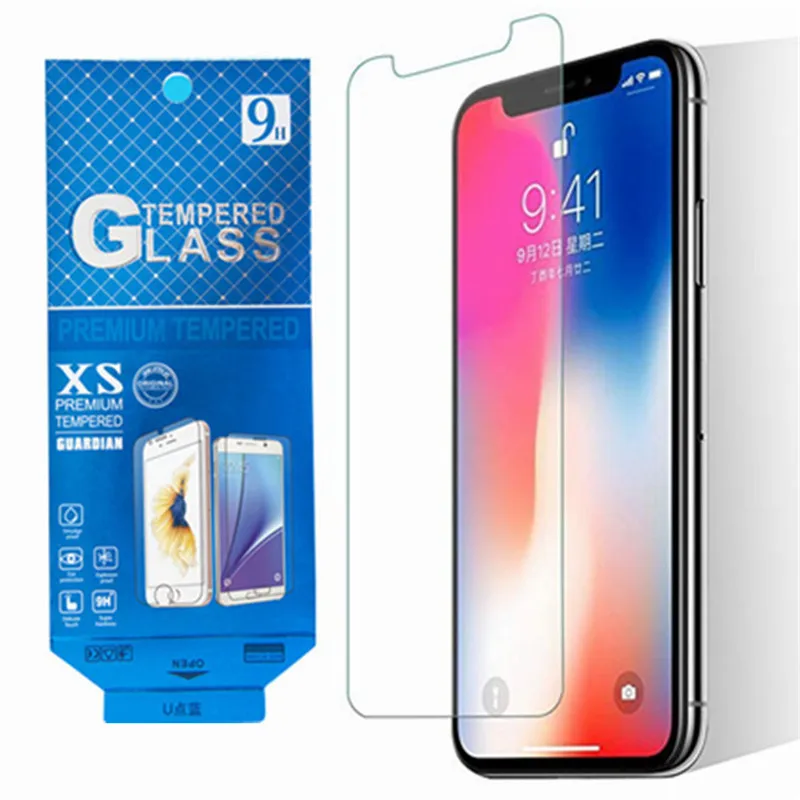 

Anti Shock and Scratch Tempered Glass Protector for iPhone X Screen Protector 9H Tempered Glass
