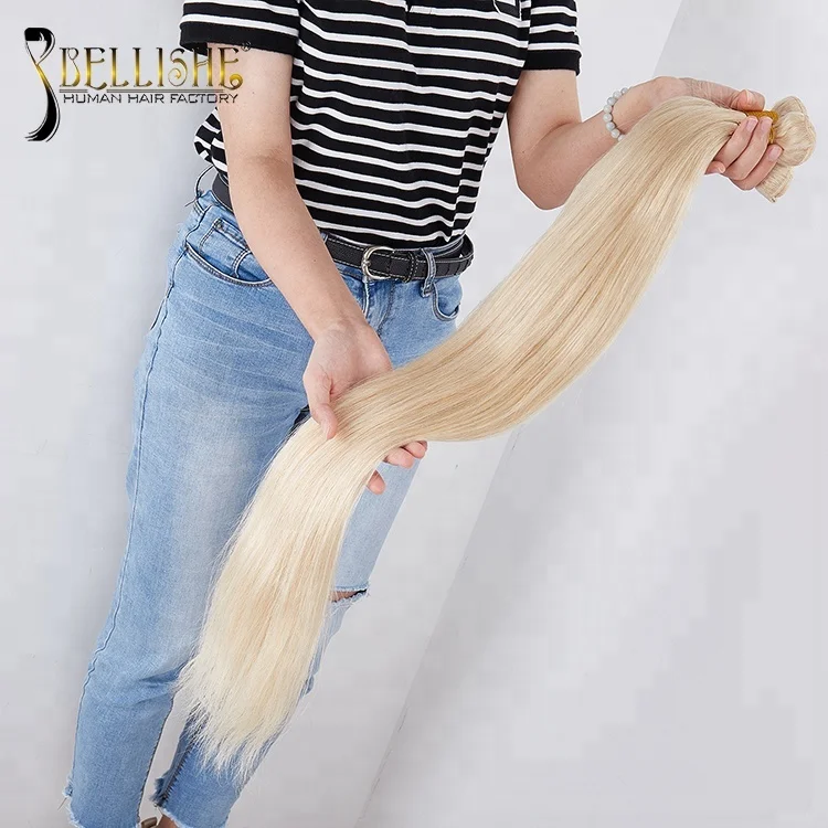 

Bellishe 40 inch blonde hair extensions with frontal weave hair human bundles