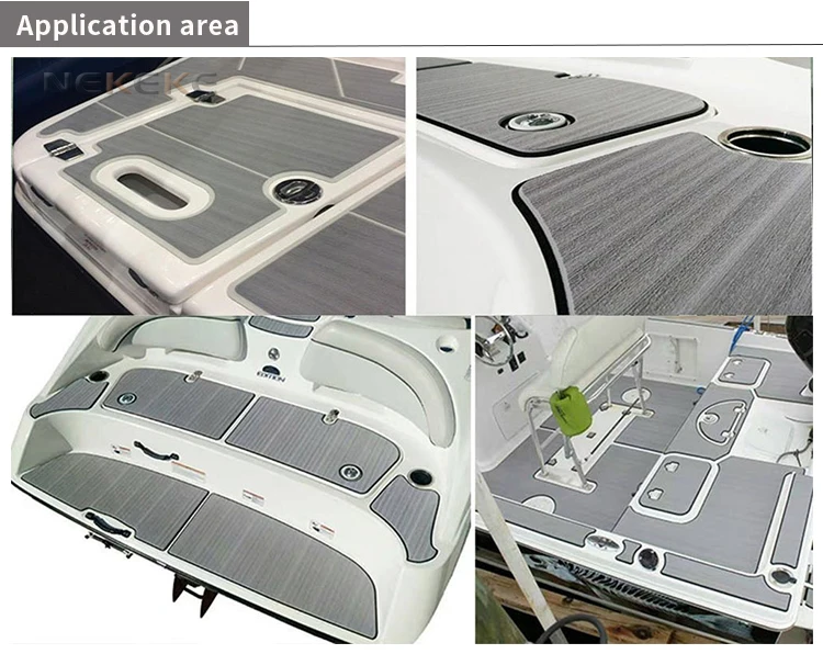 NEKEKE 6 mm thick customized durable marine EVA foam deck pad boat yacht flooring decking Mat