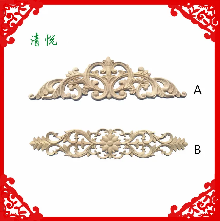 
Exquisite CNC wood carving decoration appliques and onlays for sale 