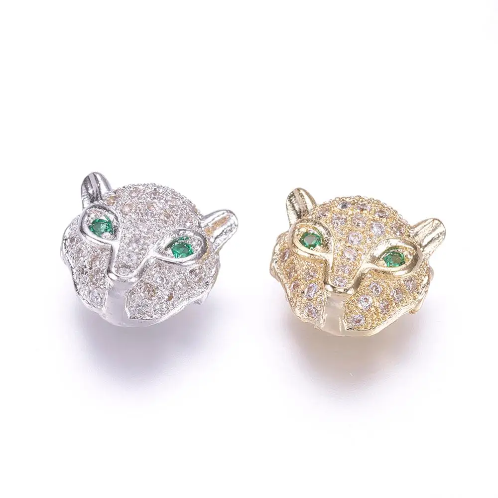 

PandaHall Leopard Mixed Color Brass Micro Pave Cubic Zircon Beads