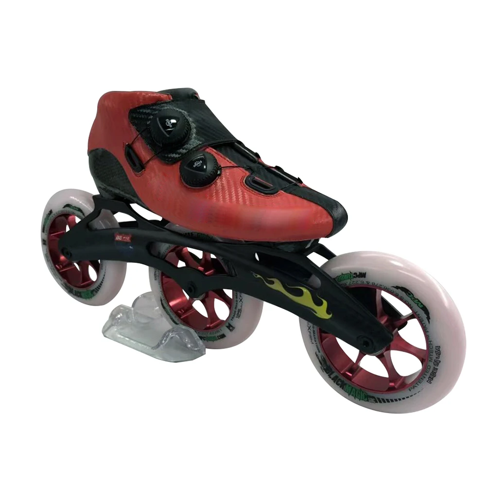 
Self locking 3 wheels with carbon fibre frame inline speed skates 3 wheel roller skate 