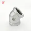 wholesale 120 female Elbow Malleable Cast Iron Pipe Fittings 45 degree Product manufacture