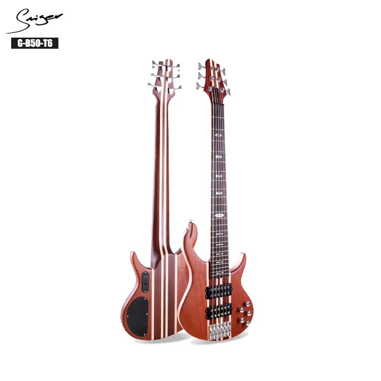 

custom neck through body 6 string bass guitar