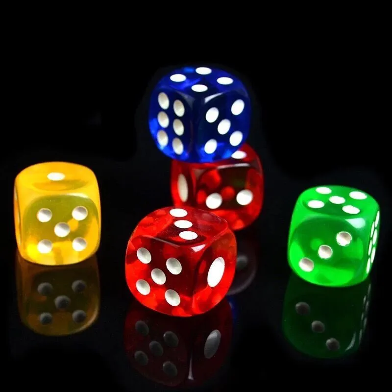 

100 Pieces Translucent Colors 6-Sided Games Dice Set, 16 mm Round Corner Dice for Playing Games, Like Board Games, Dice Games