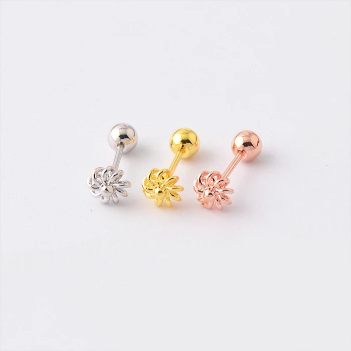

Best Selling Low MOQ Available hypoallergenic Helix Flower cartilage jewellery
