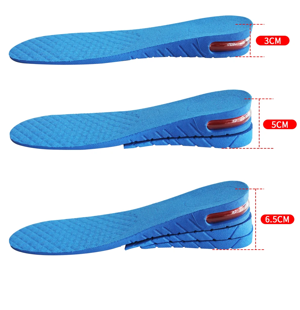 3angni 36.5cm Height Increase Elevator Insole Cushion Lift Adjustable
